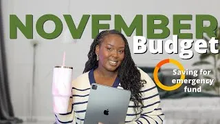 Thumbnail: November 2025 Budget | Saving for Our Emergency Fund + Debt Payoff Progress