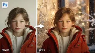 Thumbnail: Create INSANE Christmas Backgrounds in Seconds (Photoshop Nano Banana Trick!)