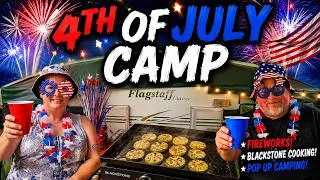 Thumbnail: Camping, 4th of July Camp, Popup Camper Camping, Fireworks, Blackstone Cooking, Camping in the Rain