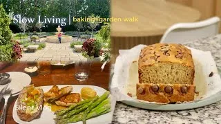 Thumbnail: Silent Vlog | Slow Living at Home | Cozy Morning, Baking, Garden Walk & Grocery Haul