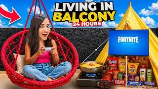 Thumbnail: Living in BALCONY for a day!