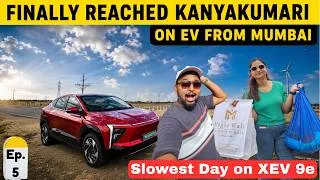 Thumbnail: Ep. 5 | REACHED KANYAKUMARI From Mumbai - No Charger Here | South Trip on XEV 9E !!!