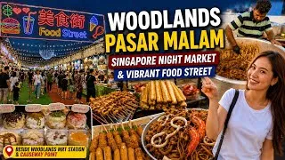 Thumbnail: Woodlands Pasar Malam 🇸🇬 | Singapore Night Market & Vibrant Food Street 2026 | 4K Walking Tour