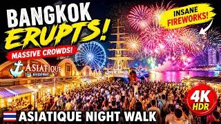 Thumbnail: BANGKOK ERUPTS! 🎆 INSANE Fireworks & MASSIVE Crowds at Asiatique Riverfront 🇹🇭 | Best Night Market?