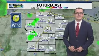 Thumbnail: A few isolated light showers tonight