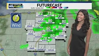 Thumbnail: Scattered showers in the early afternoon clearing by the evening