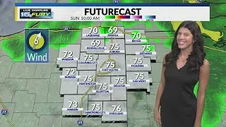 Thumbnail: Scattered showers continuing through the early afternoon