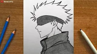 Thumbnail: Easy anime drawing || How to Draw Gojo Satoru Step by Step || Step by Step Anime Art Sketch Tutorial