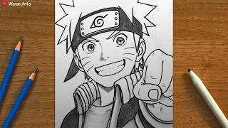 Thumbnail: Easy Anime Drawing || How to Draw Naruto Uzumaki Step by Step || Step by Step Anime Sketch Tutorial