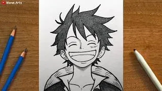Thumbnail: Easy Anime Drawing || How to Draw Monkey D. Luffy Step by Step || Step by Step Art Sketch Tutorial