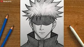 Thumbnail: Easy anime drawing || How to Draw Gojo Satoru Step by Step || Step by Step Anime Art Sketch Tutorial