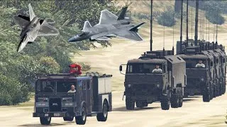 Thumbnail: Convoy Attack by Fighter Jets in Gameplay -GTAV