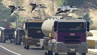 Thumbnail: Fighter Jets Airstrike on Convoy in Gameplay -GTAV