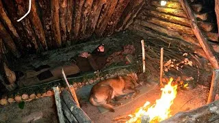 Thumbnail: 48 Hours in My Primitive Forest Shelter With My Dog | Wild Boars Came at Night