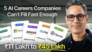 Thumbnail: 5 High-Paying AI Jobs You Should Know in 2026 | Warikoo Careers Hindi