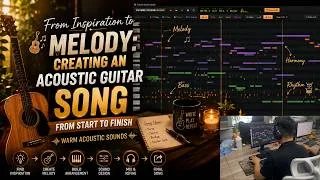 Thumbnail: From Inspiration to Melody Creating an Acoustic Guitar Song from Start to Finish Warm Acoustic Sound