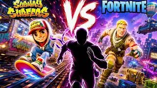 Thumbnail: SUBWAY SURFERS VS FORTNITE ADVENTURE RUN 🏃 Immersive Interactive Warm Up 4K Fun Workout