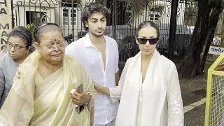 Thumbnail: Malaika Arora With Her Mother & Son Left For Crematorium Center For L@$T Rite Of Her Father