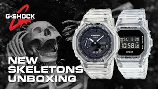 Thumbnail: Casio G-Shock Transparent Skeleton Series - Unboxing of Casioak GA2100SKE-7A and DW5600SKE-7