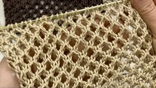 Thumbnail: Easy Vine Mesh Stitch  (Eastern Style Tutorial)🌿 | Beautiful Lace Knitting Pattern for Summer