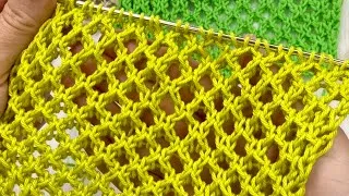 Thumbnail: Easy Vine Mesh Stitch (Western Style Tutorial)🌿 | Beautiful Lace Knitting Pattern for Summer