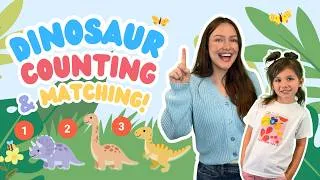 Thumbnail: Dinosaur Counting for Toddlers | Learn Numbers 1–10, & Matching Games| Preschool Learning