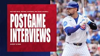 Thumbnail: POSTGAME INTERVIEWS: Boyd, Conforto, and Counsell | Cubs Locker Room Sound (8/15/2026)
