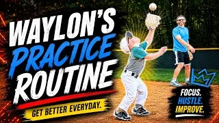 Thumbnail: Waylon Practices with a REAL BASEBALL 💪