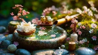 Thumbnail: Beautiful Relaxing Music with Bamboo Water Sounds 🌿 Stress Relief, Meditation & Relaxation