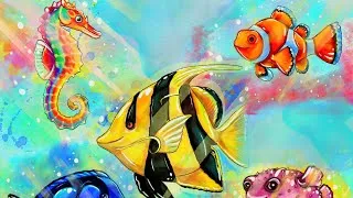 Thumbnail: Draw and Color Aquarium Friends | 🐠 5 Colorful Watercolor Dreams in Procreate