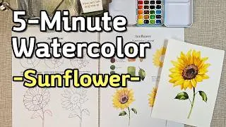 Thumbnail: Watercolor Sunflower — From Sketch to Finish in 5 Minutes