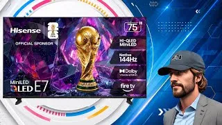 Thumbnail: Hisense 75" E7 Cinema Series Hi-QLED Mini-LED 4K UHD Smart Fire TV, Native 144Hz, AI Picture, Alexa+