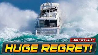 Thumbnail: BOATS VS HUGE WAVES AS STORM APPROACHES HAULOVER INLET | HAULOVER BOATS | WAVY BOATS