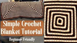 Thumbnail: Bonfire Blanket Tutorial | Easy Crochet Blanket | Beginner Friendly
