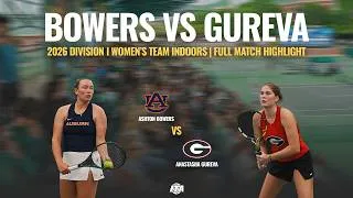 Thumbnail: Ashton Bowers (AUB) vs. Anastasiia Gureva (UGA) from the 2026 ITA Indoor National Championships