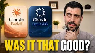 Thumbnail: Claude Fable vs Opus 4.8: How Big Was the Upgrade REALLY?
