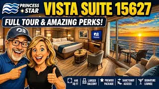 Thumbnail: Star Princess Suite Tour: Vista Suite 15627 | Sanctuary Collection Benefits & Full Cabin Walkthrough