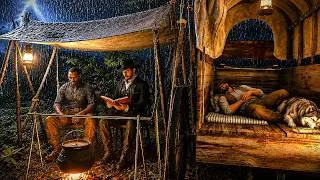 Thumbnail: John, Dutch, Charles & his Dog Taking Shelter in a Wagon Tent as a Thunderstorm Rages | RDR2 ASMR