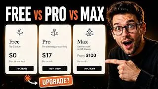 Thumbnail: Claude Ai Free vs Pro vs Max: Which Plan Should You Upgrade To?