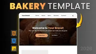 Thumbnail: Modern Bakery Website Design | HTML CSS JS Template (2026)