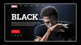 Thumbnail: How to Build a Movie Landing Page (Black Panther) with HTML, CSS & JavaScript