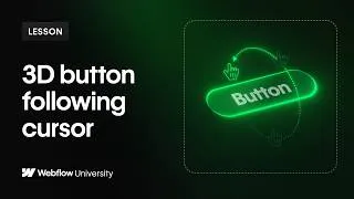 Thumbnail: Build a cursor-following 3D button – Webflow tutorial