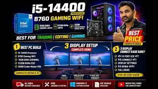 Thumbnail: 3 Monitor Ek PC Se? i5-14400 PC Build Guide for Everyone! 💻