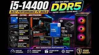 Thumbnail: Intel Core i5-14400 DDR5 PC Build: Best Performance for 4K Editing & Gaming!