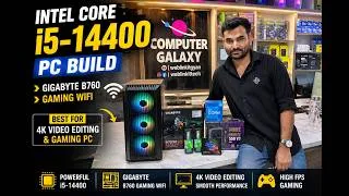 Thumbnail: Intel Core i5-14400 PC Build | Gigabyte B760 Gaming WiFi | Best for 4K Video Editing & Gaming PC
