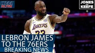 Thumbnail: REACTION: LeBron James is signing with the Philadelphia 76ers | Jones & Keefe