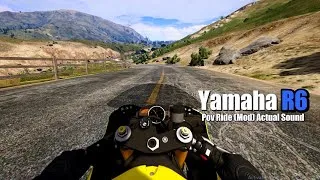 Thumbnail: Yamaha R6 Ride in Sunny Day with Actual Sound | Max Speed POV - Game Mod