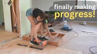 Thumbnail: Kitchen Subfloor and Wall Progress in the Flip House