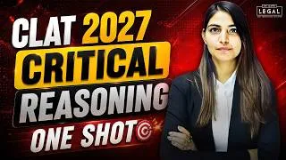 Thumbnail: CLAT Critical Reasoning Made Easy -  Full One Shot Lecture for CLAT 2027