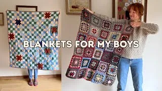 Thumbnail: Arthur started preschool... crafting is how I cope!!! // Quilts, granny squares and a zipper sweater